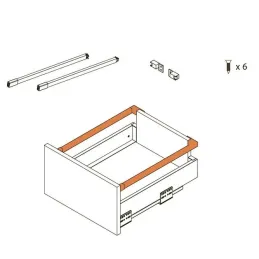 Ensemble de barres de toit pour caisson de cuisine - INTERBOX Premium / Anthracite