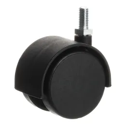 Roulettes de meuble noires avec vis CHAIR – sans frein / 50 mm