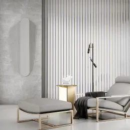 Profilé décoratif à lames AMBER / Blanc