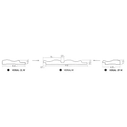 Profilé décoratif à lamelles INFINITY VERSAL / Blanc