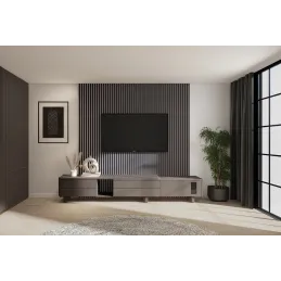 Profilé décoratif à lattes MARTEL / Chêne gris - noir