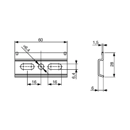 Rail de suspension CAMAR 60 mm