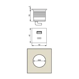 Prise électrique avec chargeur USB VersaPick / Blanc mat
