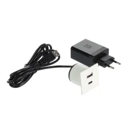 Prise électrique avec chargeur USB VersaPick / Blanc mat