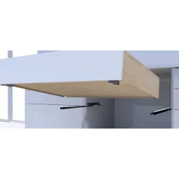 Coulisse invisible à sortie totale LUXON pour ouverture sans poignée PUSH, avec attaches 2D / 35 kg