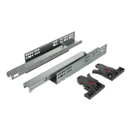Coulisse invisible à sortie totale LUXON pour ouverture sans poignée PUSH, avec attaches 2D / 35 kg