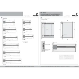 Mécanisme pour porte escamotable de meuble TV KA 5740