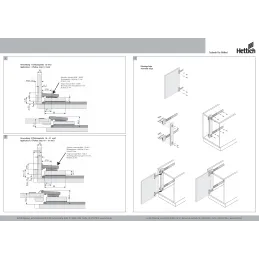 Mécanisme pour porte escamotable de meuble TV KA 5740