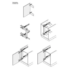 Mécanisme pour porte escamotable de meuble TV KA 5740