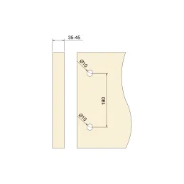 Poignée pour porte coulissante PASSADENA / Noir mat