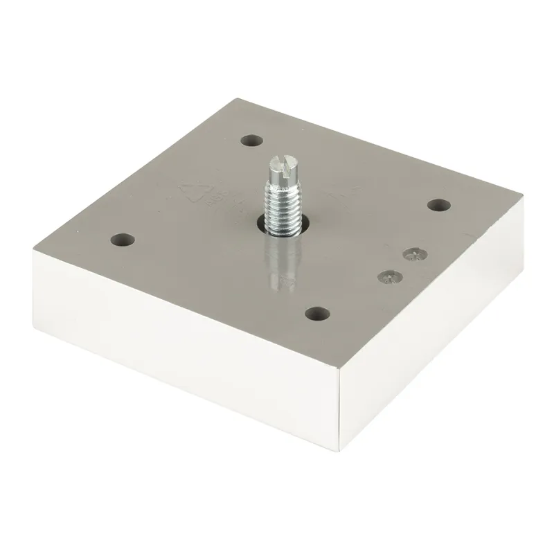 Pied en plastique 75 x 75 mm / Chrome