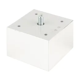 Pied en plastique 75 x 75 mm / Chrome