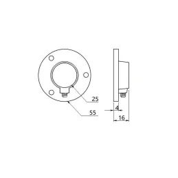Ensemble barre de penderie ronde 1 m avec 2 supports / Chrome brillant