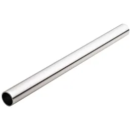 Ensemble barre de penderie ronde 1 m avec 2 supports / Chrome brillant