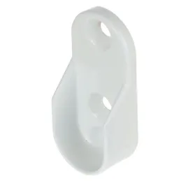 Ensemble de tringle de penderie ovale 1 m avec 2 supports / Blanc mat