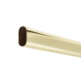 Ensemble barre de penderie ovale 1,25 m avec 2 supports / Doré brillant