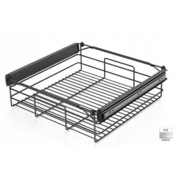 Panier coulissant YANA 150 mm anthracite / Coulisses à roulement avec amortissement