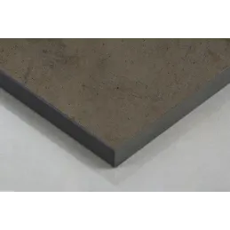 Plan de travail compact Béton Chicago gris foncé (noyau noir) / F187/ST9