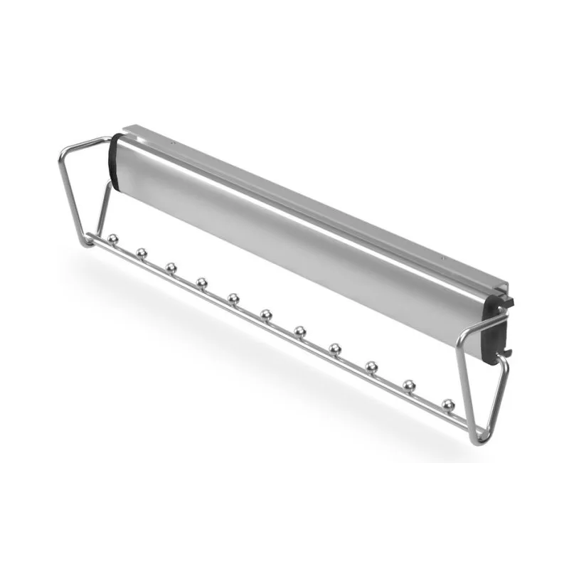 Porte-cintres coulissant 500 mm avec amortissement / Argent