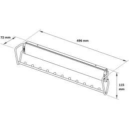 Porte-cintres coulissant 500 mm avec amortisseur / Anthracite