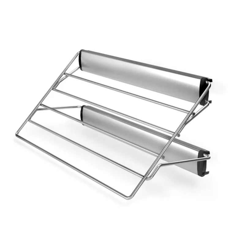 Porte-pantalons coulissant avec amortisseur / Argent