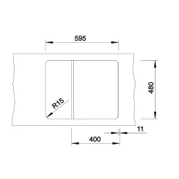 Évier en grès Blanco ZIA 40 S / Café