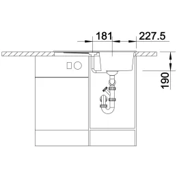 Évier en grès Blanco ZIA 45 S / Blanc soft