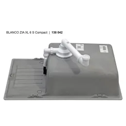 Évier en grès Blanco ZIA XL 6 S Compact / Anthracite