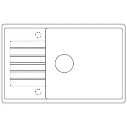 Évier en grès Blanco ZIA XL 6 S Compact / Gris volcanique