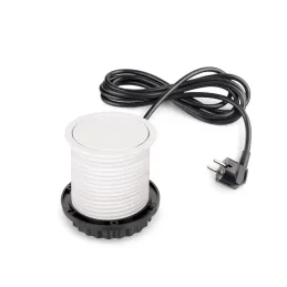 Prise électrique escamotable VERTIKAL SCHUKO 3x 230V + 2x USB / Blanc mat