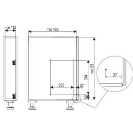 Panier coulissant total K-LINE 150 mm / Blanc