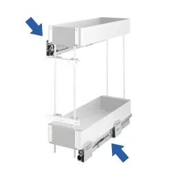 Panier coulissant total KESSEBOHMER K-LINE / Blanc
