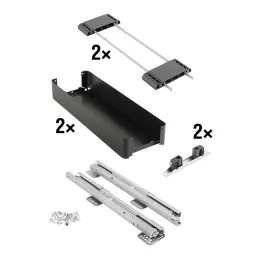 Panier coulissant intégral KESSEBOHMER K-LINE / Anthracite