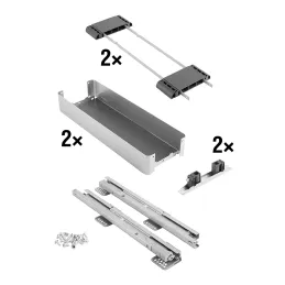 Panier coulissant intégral KESSEBOHMER K-LINE / Argent