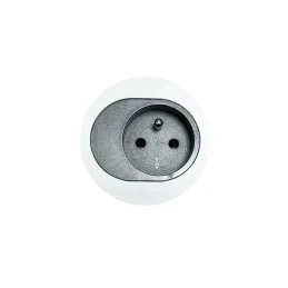 Prise électrique ATOM FRENCH 1 x 230 V / Blanc mat