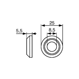 Rondelle pour vis D8 / Dorée