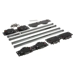 Ensemble pour deux portes coulissantes avec amortissement SIMPLEX / Aluminium