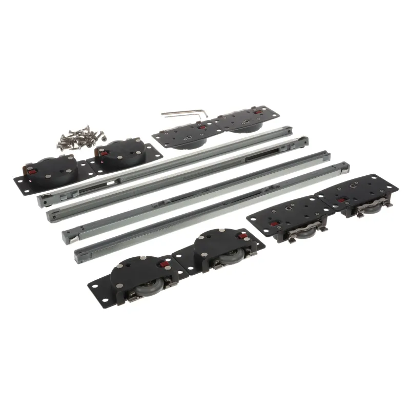 Ensemble pour deux portes coulissantes avec amortissement SIMPLEX / Aluminium