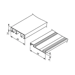 Kit de rails pour système SIMPLEX / Aluminium