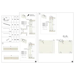 Ensemble pour deux portes coulissantes avec amortissement SIMPLEX, rail de 2 m / Aluminium