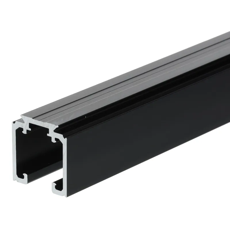 Rail supérieur pour système coulissant AZARO / Noir mat