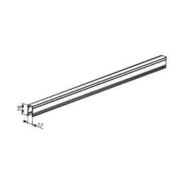 Rail inférieur de porte à encastrer AZARO / Noir mat