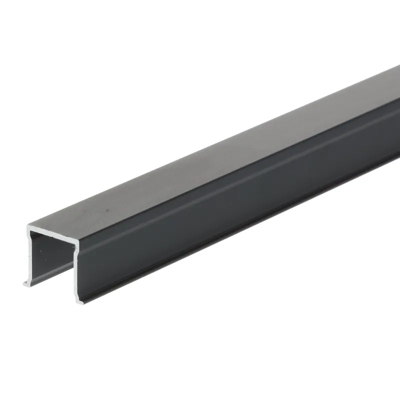 Rail inférieur de porte à encastrer AZARO / Noir mat
