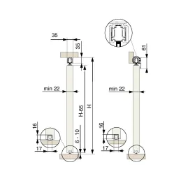 Système coulissant pour portes intérieures AZARO / 100 kg