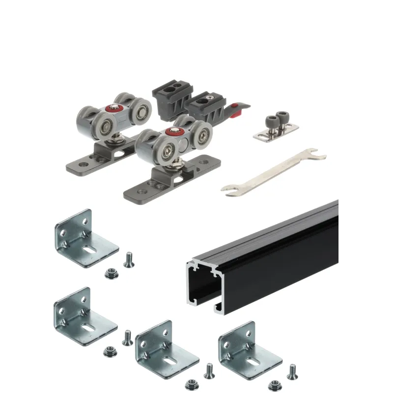 Kit de système coulissant pour portes intérieures AZARO avec rail de 2 m / 100 kg
