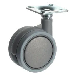 Roue de meuble LUNO 60 mm sans frein / Grise