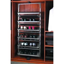 Meuble à chaussures pivotant EASY 1150–1255 mm / Argenté - marron