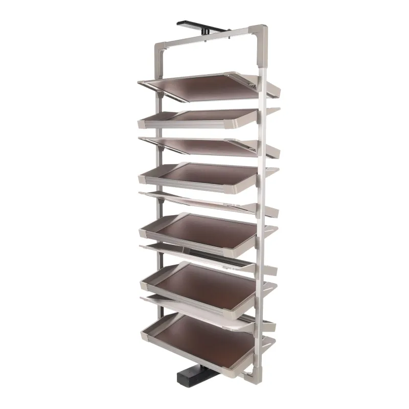 Meuble à chaussures pivotant EASY 1425–1525 mm / argenté – marron