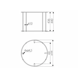 Piètement de table de conférence BELLUGIO MAXI / Noir