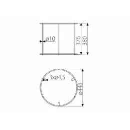 Piètement de table de conférence BELLUGIO MINI / Noir